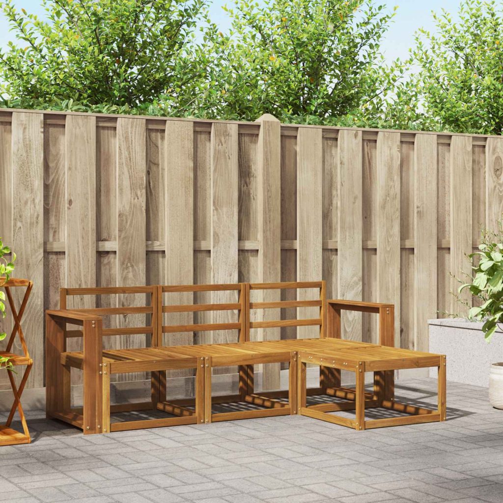 Ulkosohvakokoelma 4 pcs Luonnollinen