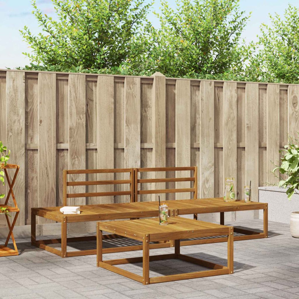 Ulkosohvakokoelma 3 Kappale Luonnollinen Tiheä akasiapuu