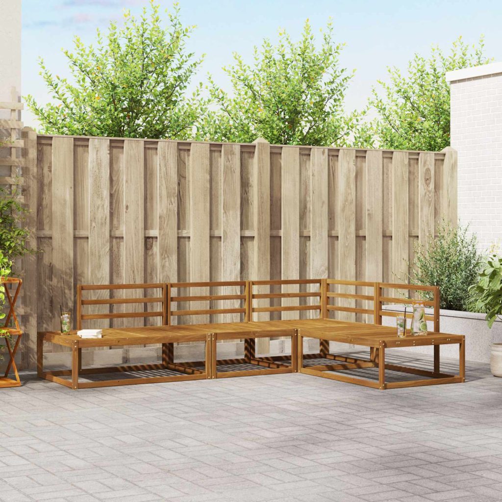 Ulkosohvakokoelma 4 Kappale Luonnollinen Tiheä akasiapuu