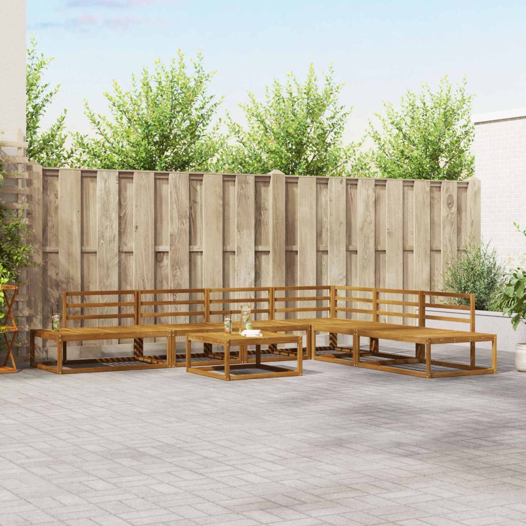 Ulkosohvakokoelma 7 Kappale Luonnollinen Tiheä akasiapuu