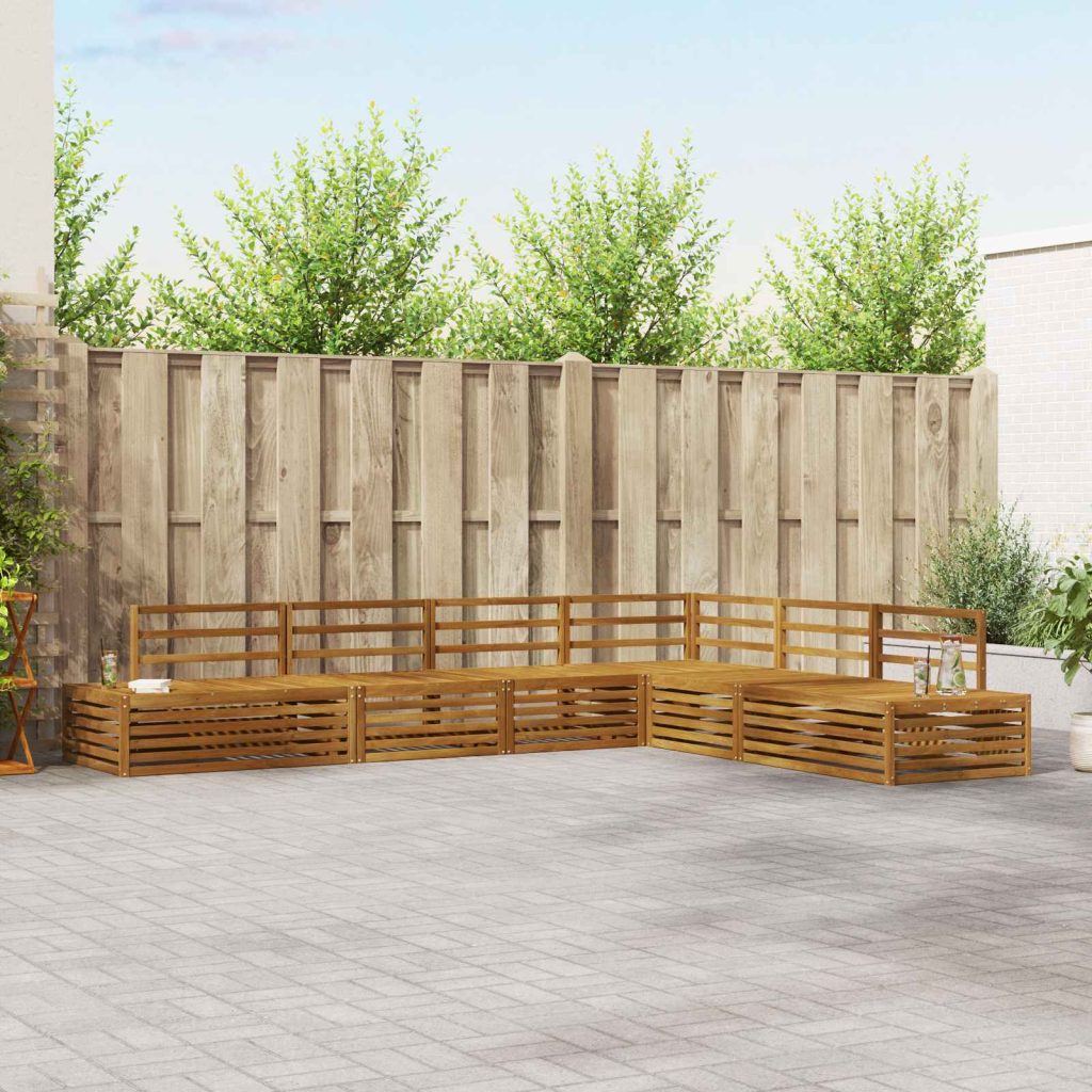 Ulkosohvakokoelma 6 Kappale Luonnollinen Tiheä akasiapuu