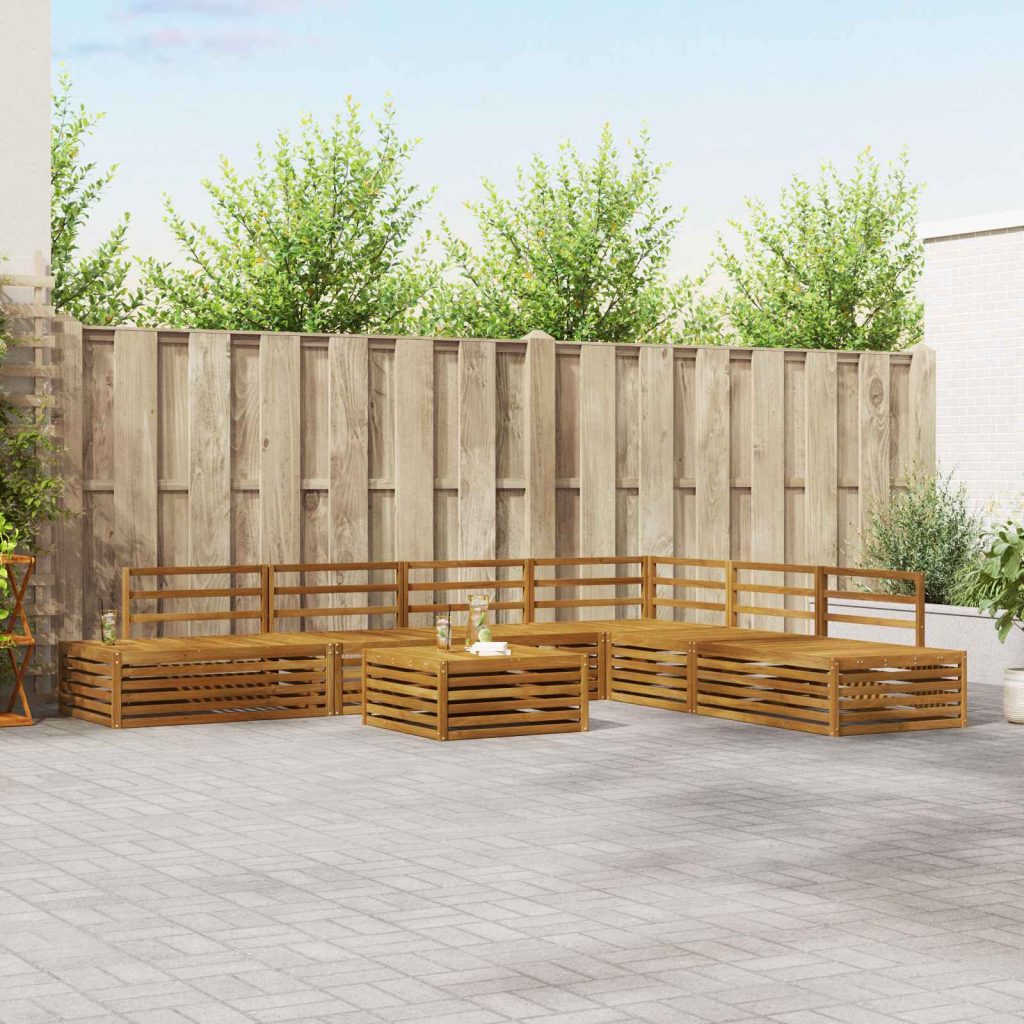 Ulkosohvakokoelma 7 Kappale Luonnollinen Tiheä akasiapuu