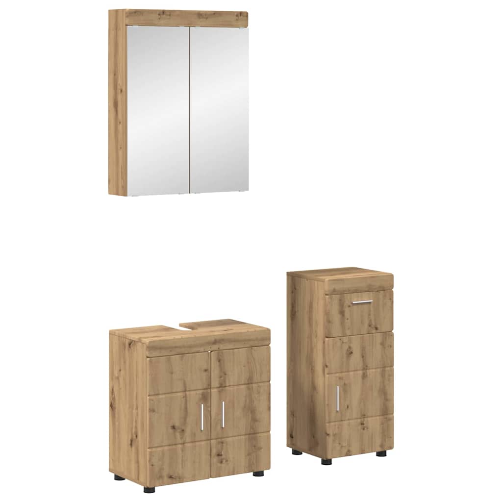 Kylpyhuonekalustesetti ovella TULUM Artisan tammi Tekninen puu