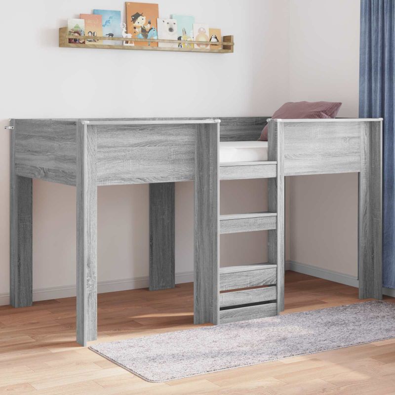 Kerrossänky Lapset Harmaa Sonoma 100 x 200 cm Tekninen puu