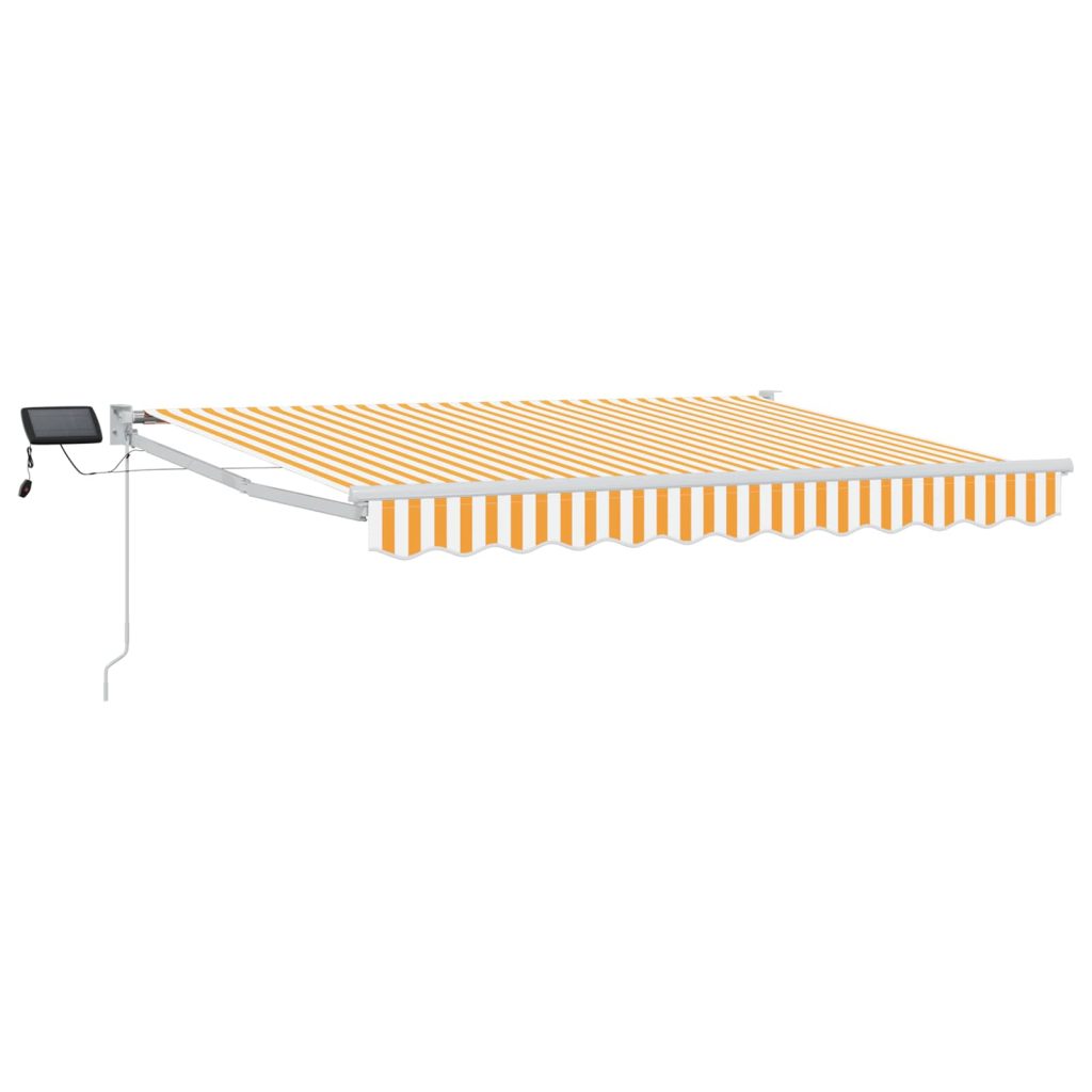 Käsikäyttöinen vetäytyvä markiisi LED-valoilla 3 x 2,5 m