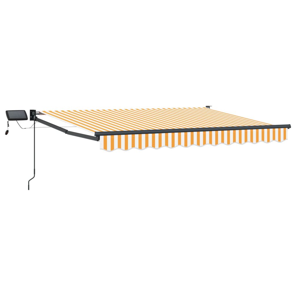 Käsikäyttöinen vetäytyvä markiisi LED-valoilla 3,5 x 2,5 m