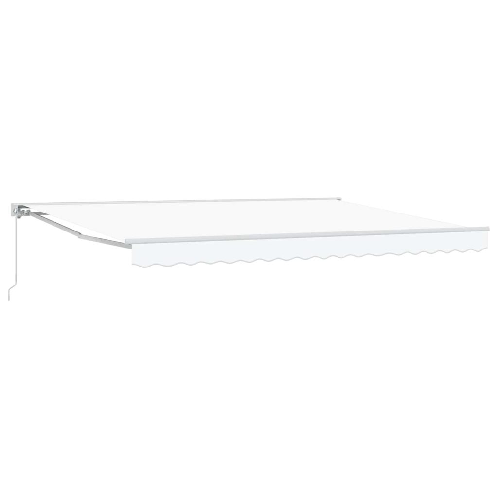 Manuaalinen vedettävä varjo Valkoinen 4 × 3 m