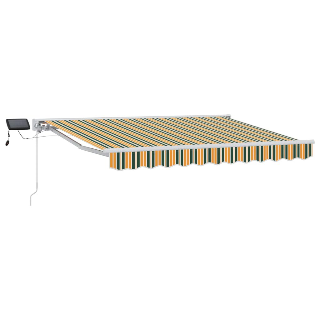 Manuaalinen markiisin runko LED-valoilla 3,5 x 2,5 m