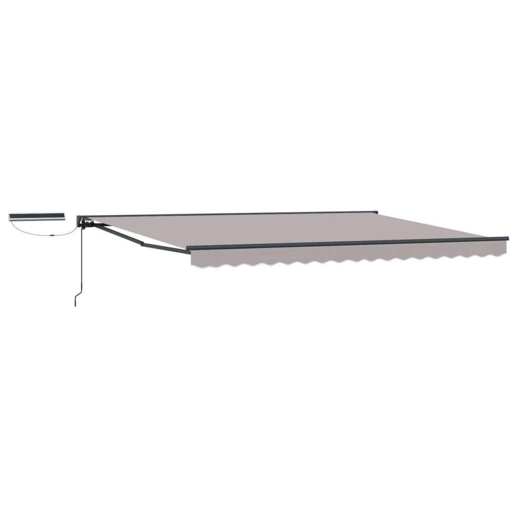 Sähkökäyttöinen Vedettävä Varjo Vaaleanharmaa 5 x 3 m