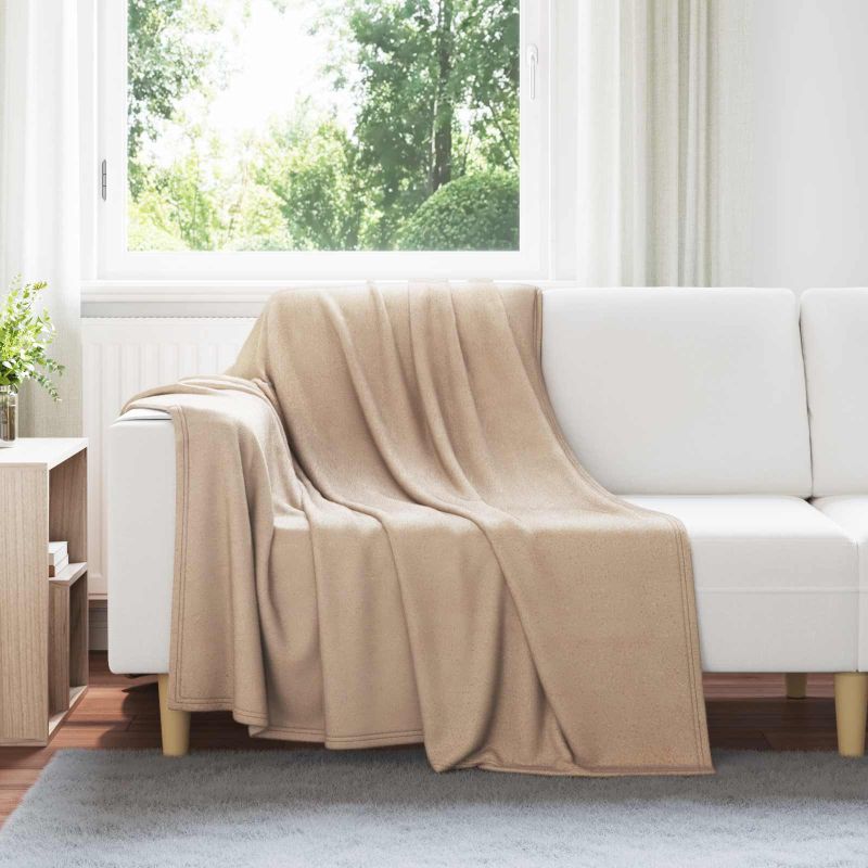 Heittopäällys 24 pcs Camel 200 x 150 cm Fleese