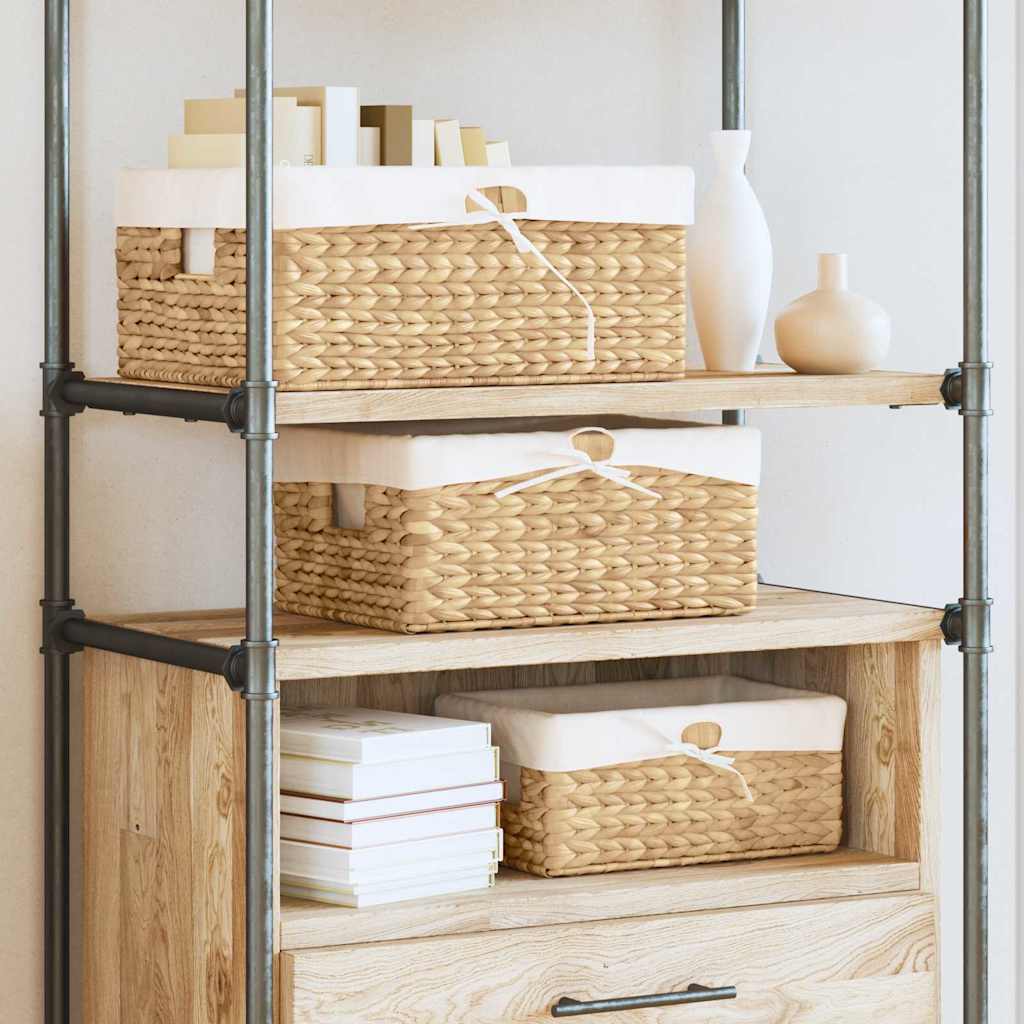 Säilytyskorit 3 pcs Luonnollinen 40 x 30 x 18 cm Vesihyasintti