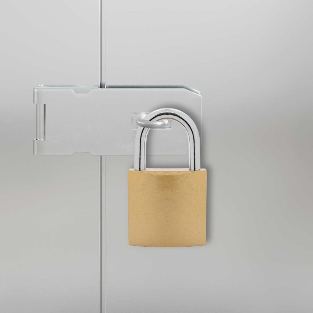 U-lukko avaimilla 2 pcs Messinki Rauta