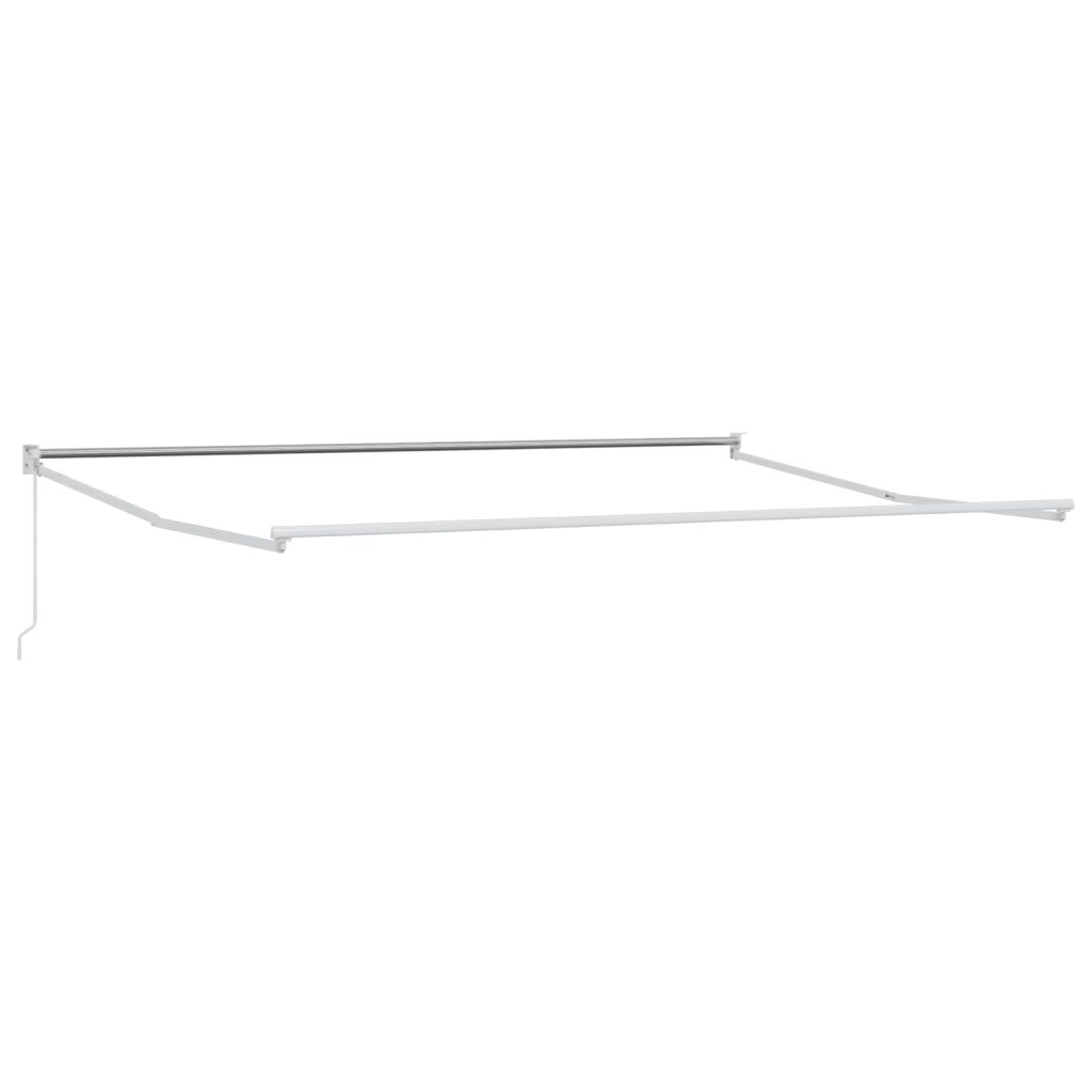 Manuaalinen vetäytyvä aurinkovarjon runko Valkoinen 4 x 2 m