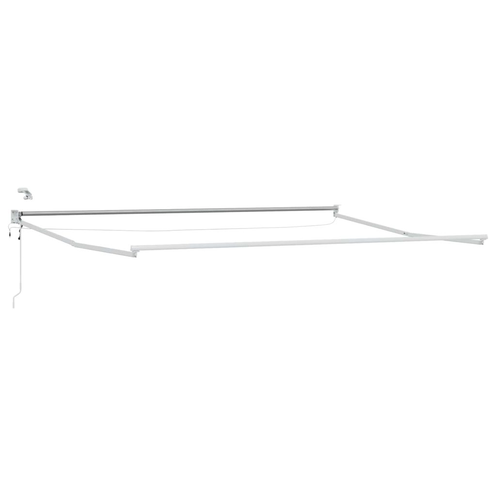 Sähkökäyttöinen ulosvetokangasrunko Valkoinen 4 × 3 m Alumiini