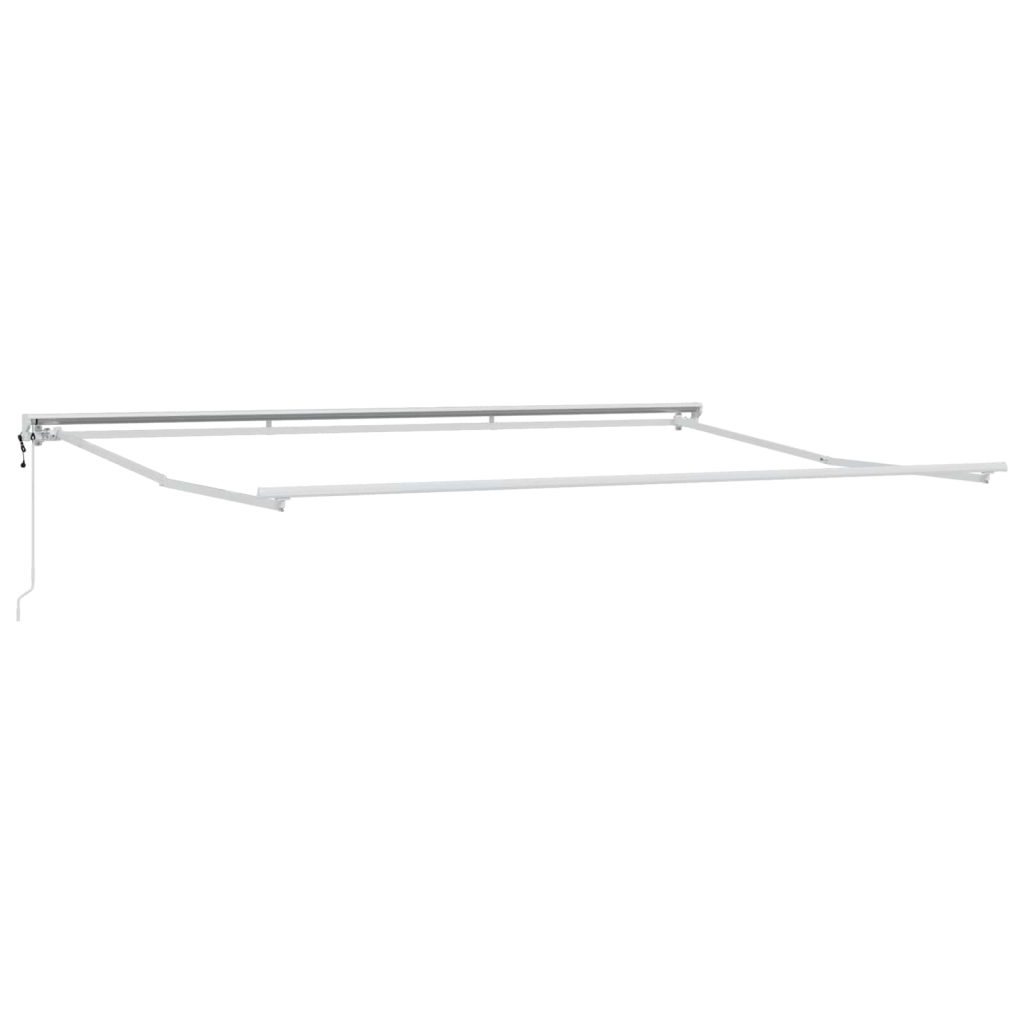 Sähkökäyttöinen ulosvetokangasrunko Valkoinen 4,5 × 3 m Teräs