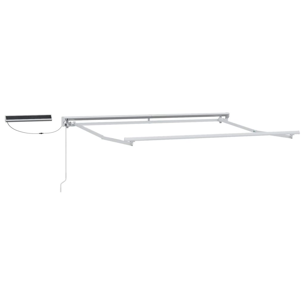 Sähkökäyttöinen ulosvetokangasrunko Valkoinen 3,5 x 2 m Teräs