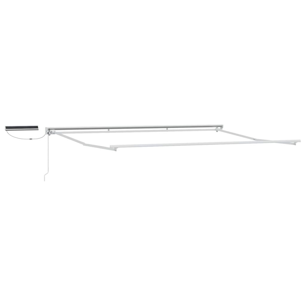 Sähkökäyttöinen ulosvetokangasrunko Valkoinen 4 x 2 m Teräs