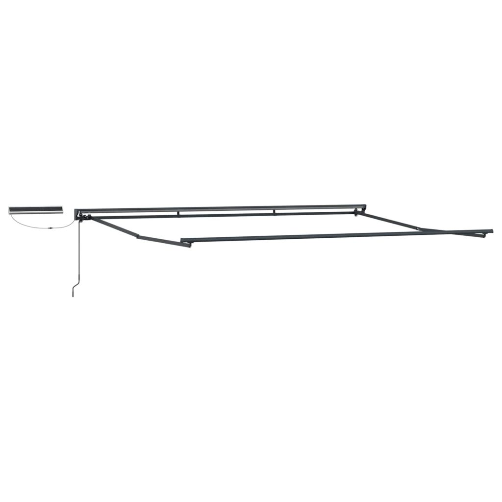 Sähkökäyttöinen ulosvetokangasrunko Antrasiitti 4 × 3,5 m Teräs