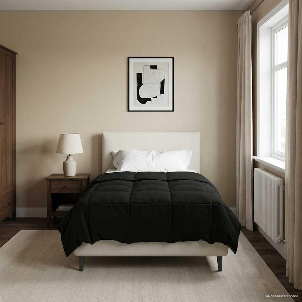 Talvityyny Quiltottu Musta 140 x 220 cm Mikrokuitu