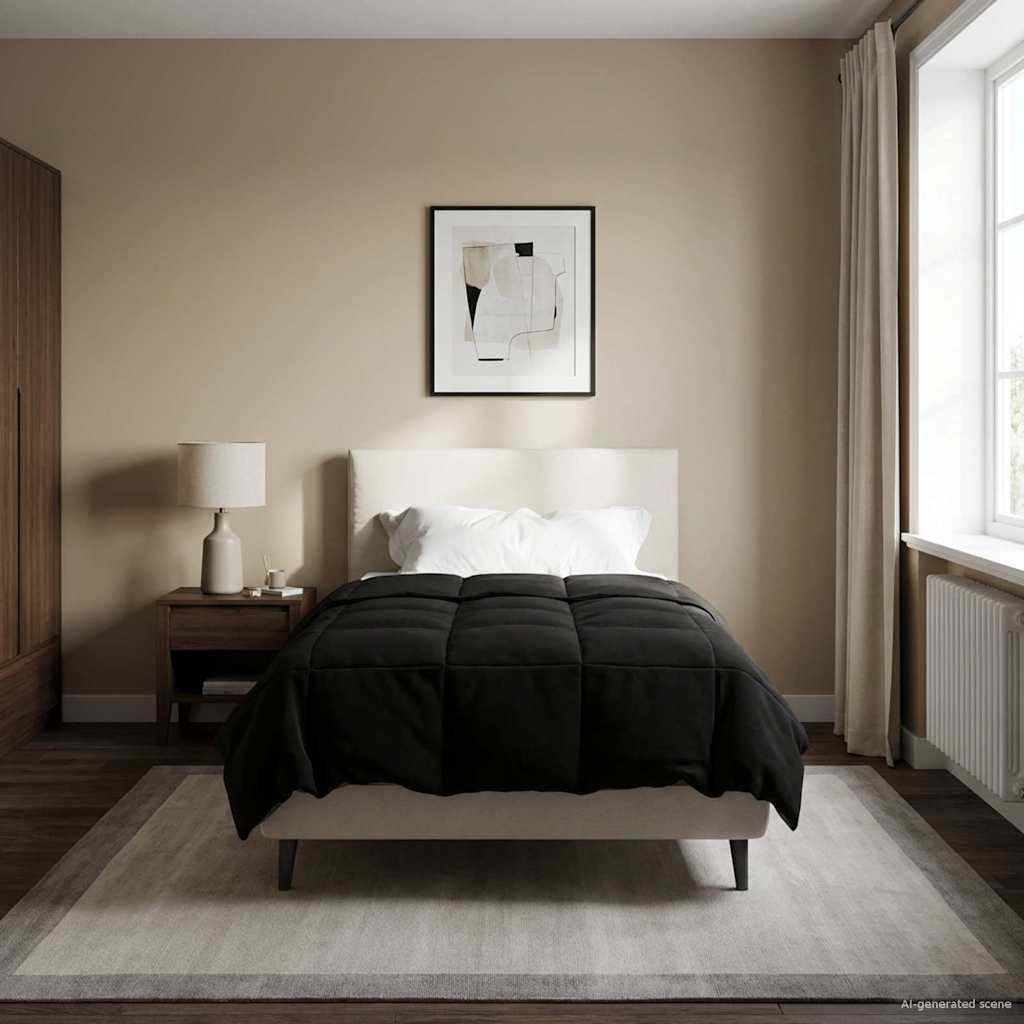 Talvityyny Quiltottu Musta 155 x 220 cm Mikrokuitu