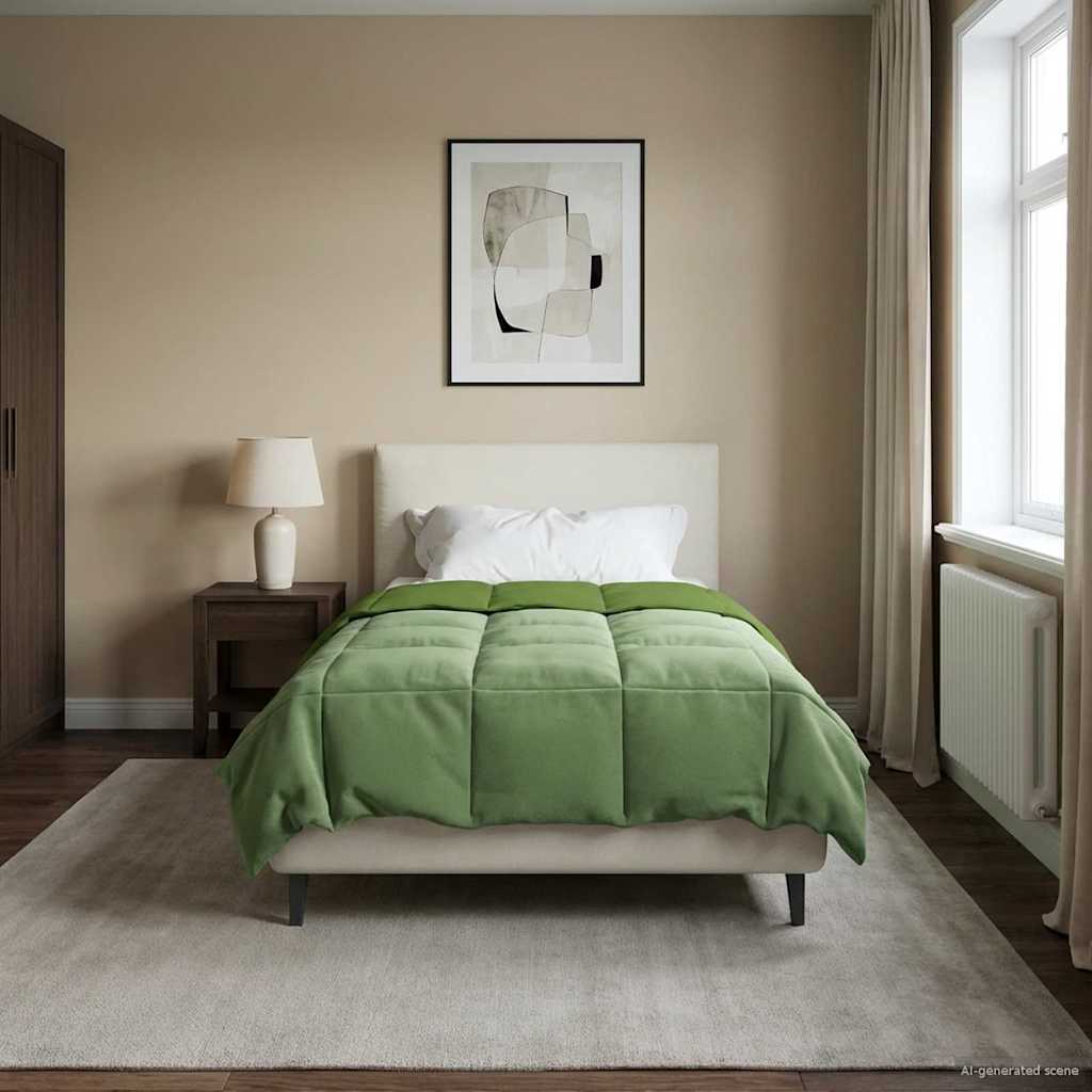 Talvityyny Quiltottu Vihreä 135 x 200 cm Mikrokuitu