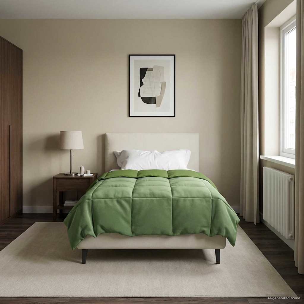 Talvityyny Quiltottu Vihreä 155 x 200 cm Mikrokuitu