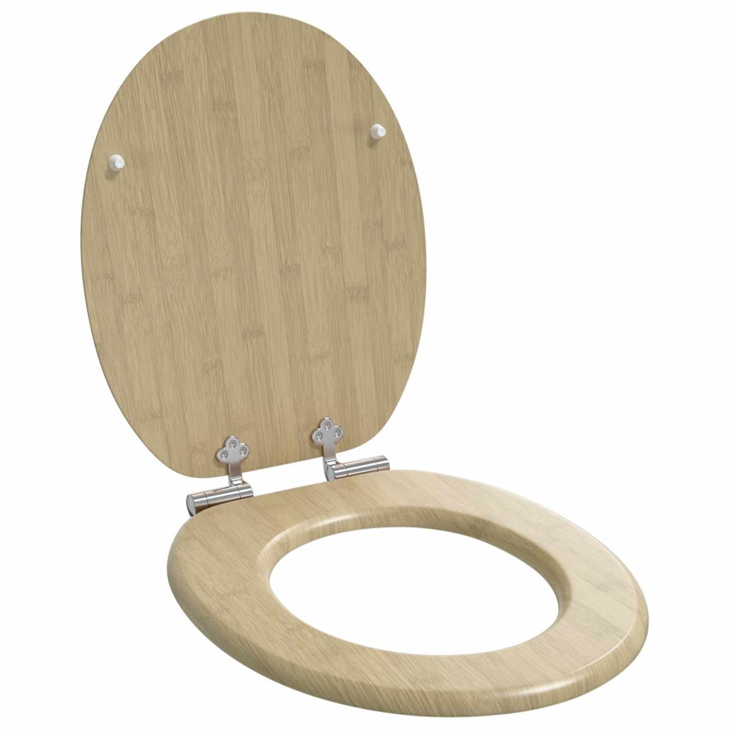 WC-istuin Vaalean bambun väri 44 x 38 cm MDF-levy