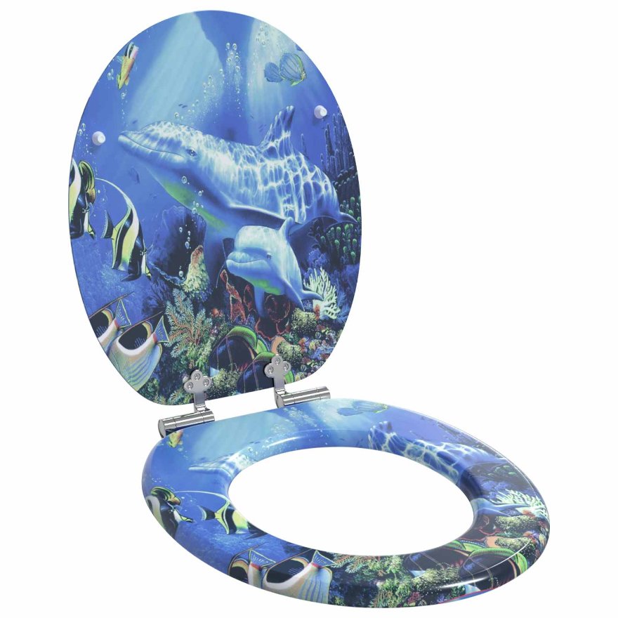 WC-istuin Sininen 44 x 38 cm MDF-levy