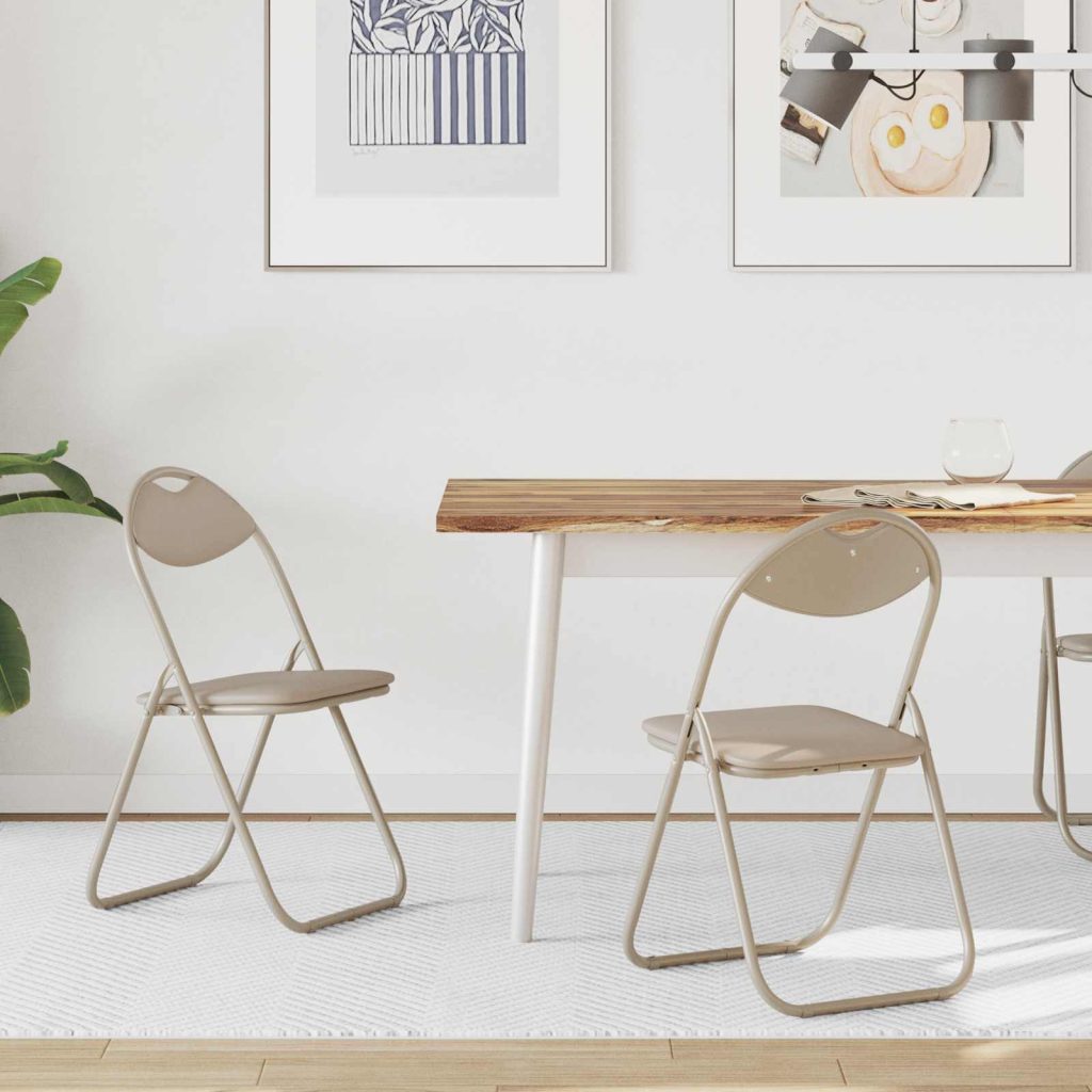 Käytännöllinen ruokapöydän tuoli 2 pcs Hiekka 48 x 43,5 x 81 cm