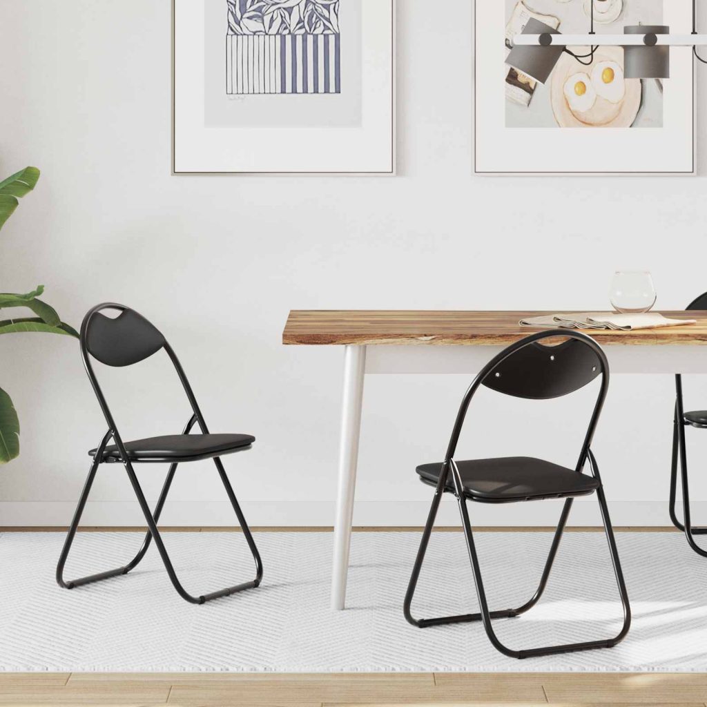 Käytännöllinen ruokapöydän tuoli 2 pcs Musta 48 x 43,5 x 81 cm