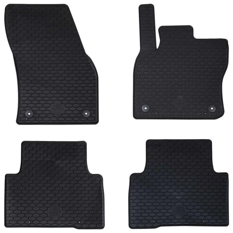 Auton matto 4 pcs Musta VW TIGUAN , TOURAN varten TPE