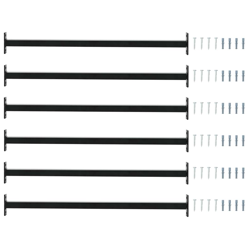Säädettävä ikkunaturvarautio 6 pcs Musta Teräs