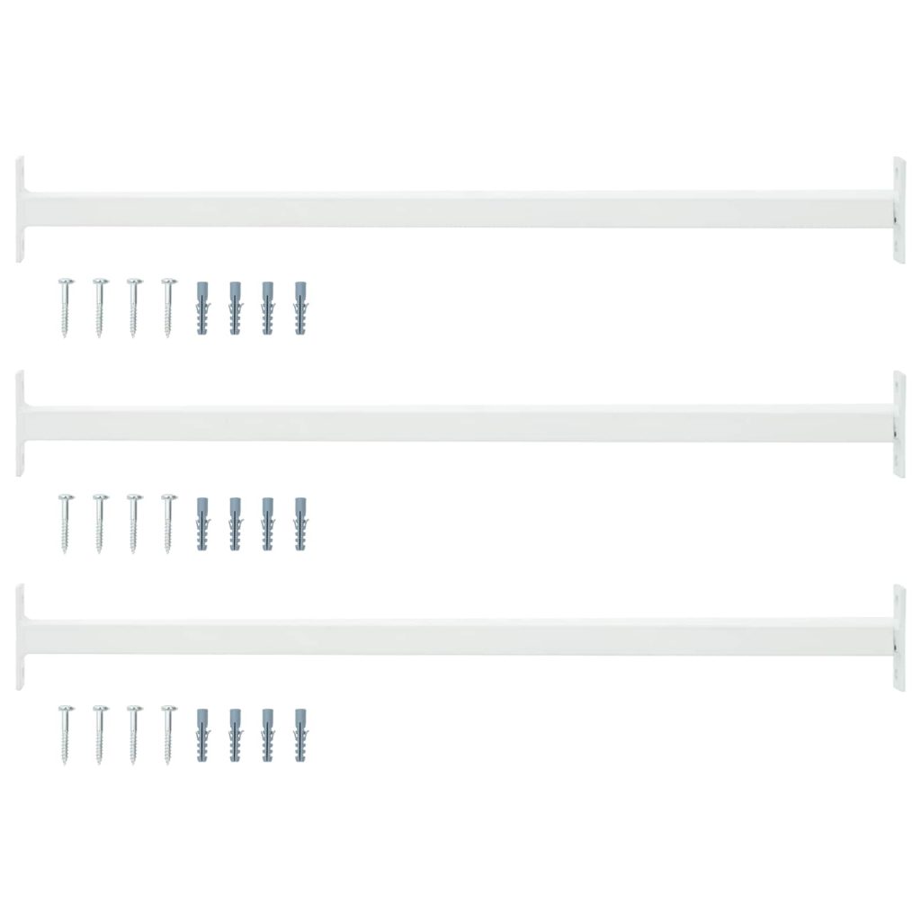 Säädettävä ikkunaturvarautio 3 pcs Valkoinen Teräs