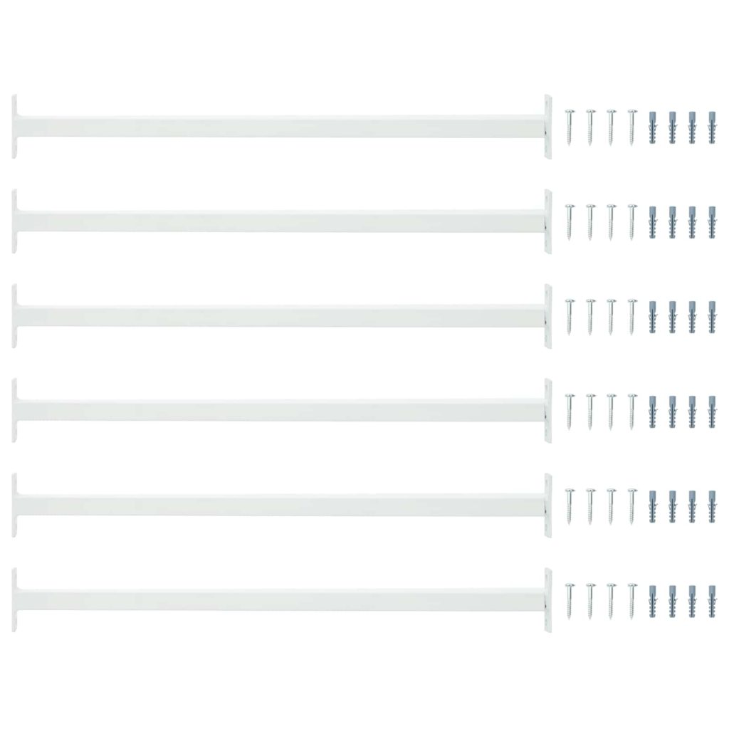 Säädettävä ikkunaturvarautio 6 pcs Valkoinen Teräs