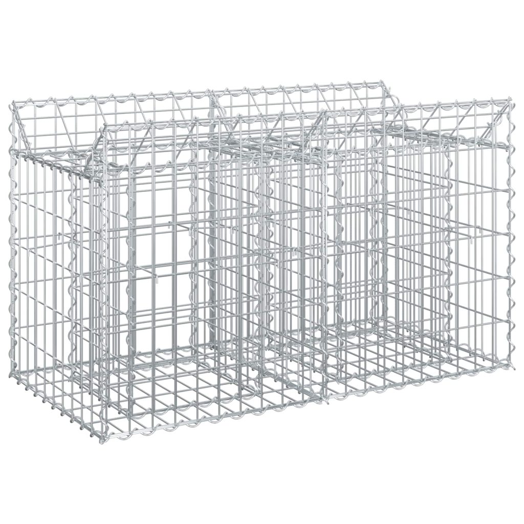 Gabion Kohotettu Peti Hopea 100 x 50 x 60 cm Galvanoitu teräs