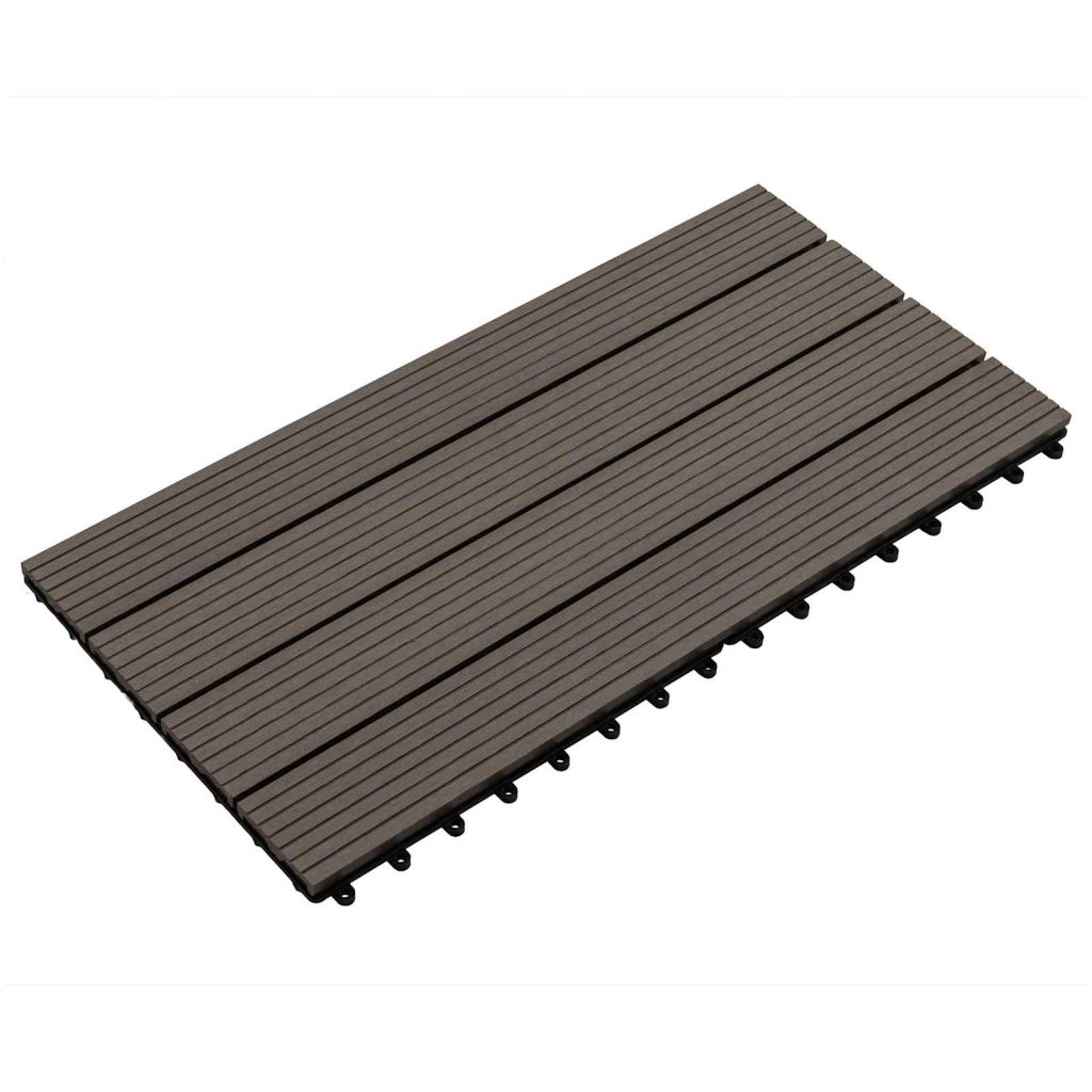 Laudat 6 pcs Tumma ruskea 60 x 30 cm WPC