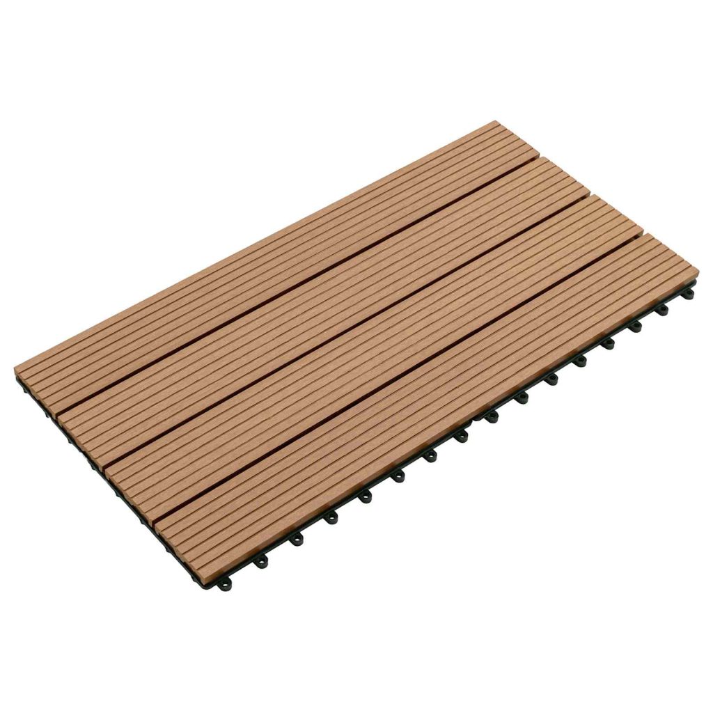 Laudat 6 pcs Ruskea 60 x 30 cm WPC