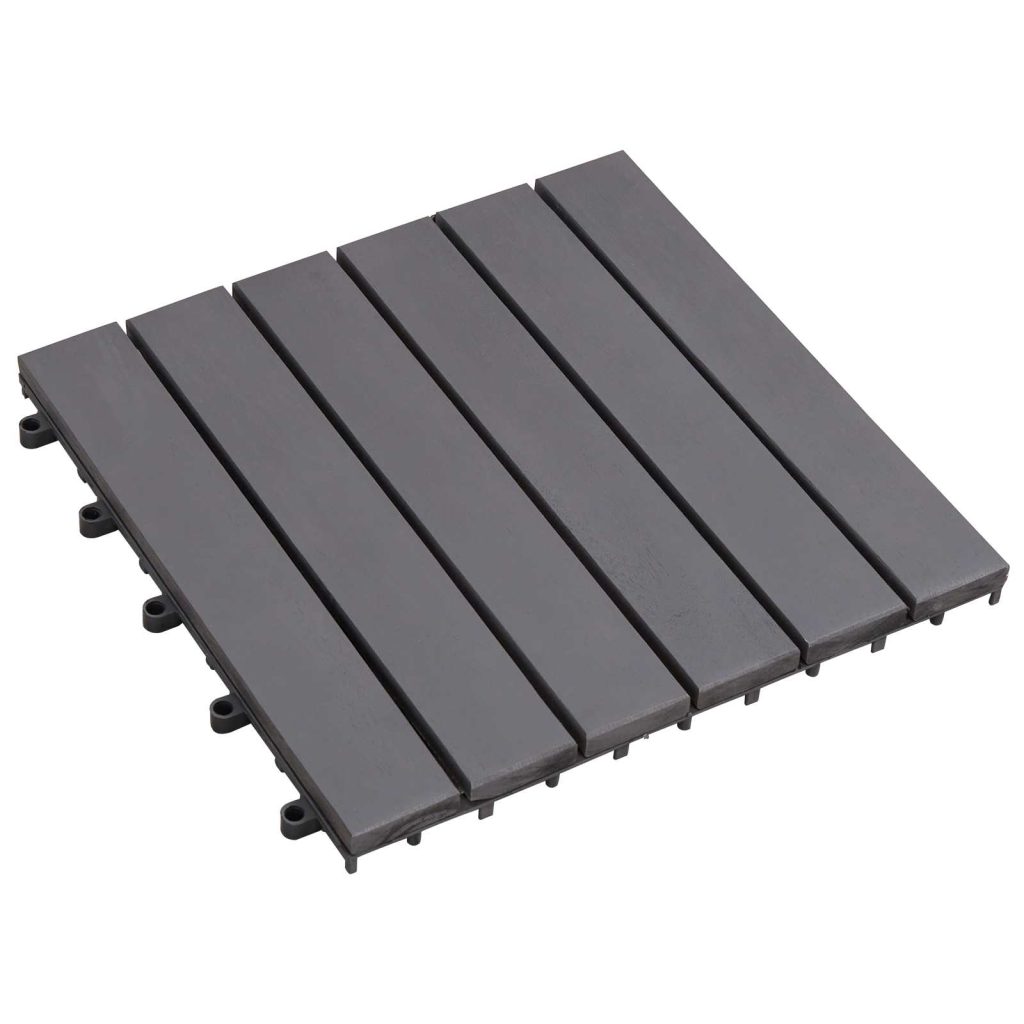 Laudat 10 pcs Harmaa 30 x 30 cm Akasiapuu