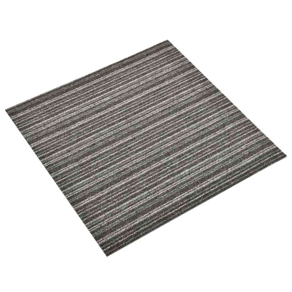 Matto 20 pcs Raidallinen antrasiitti 50 x 50 cm