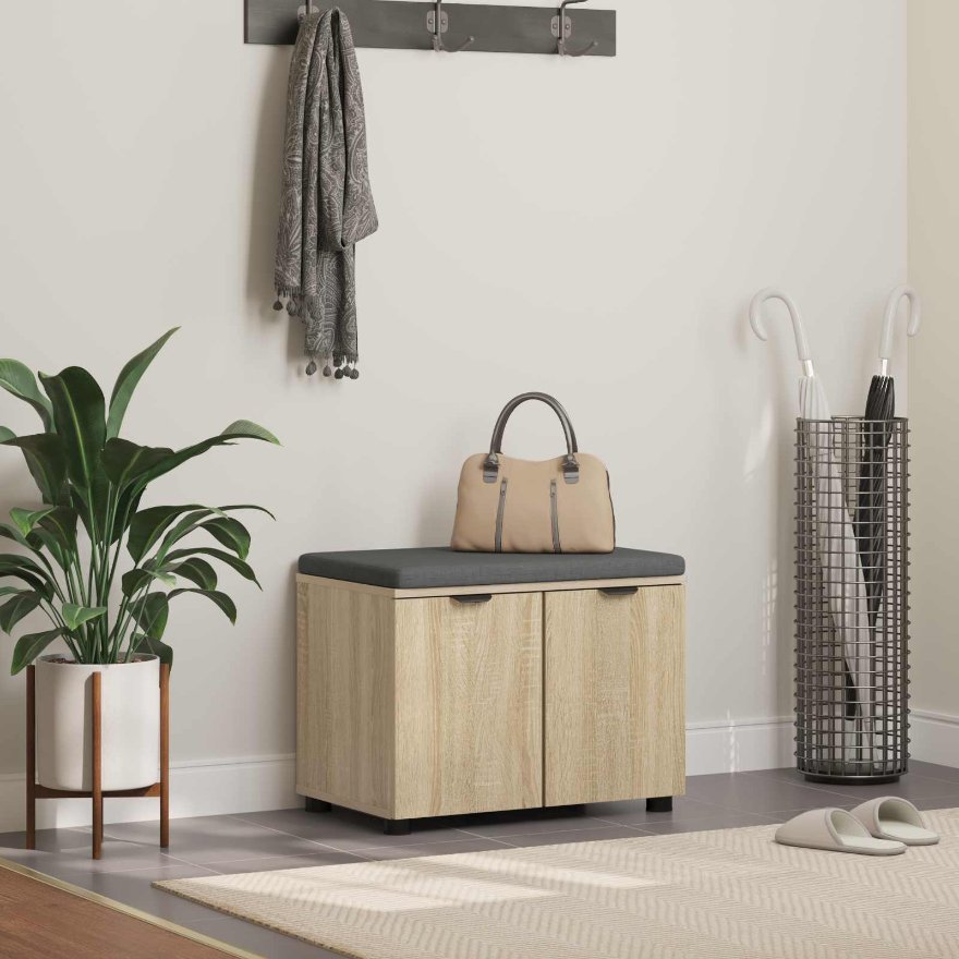 Halli penkki tyynyllä ovella Sonoman tammi 60 x 38 x 46 cm