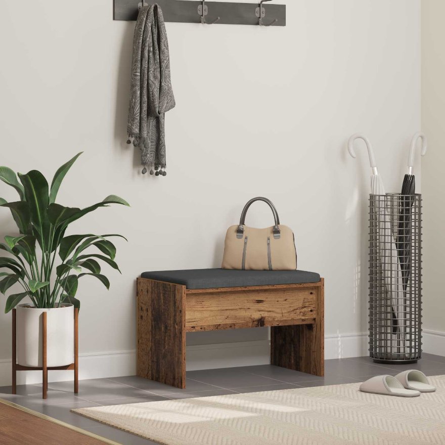 Halli penkki tyynyllä Vanha puu 63 x 38 x 40 cm