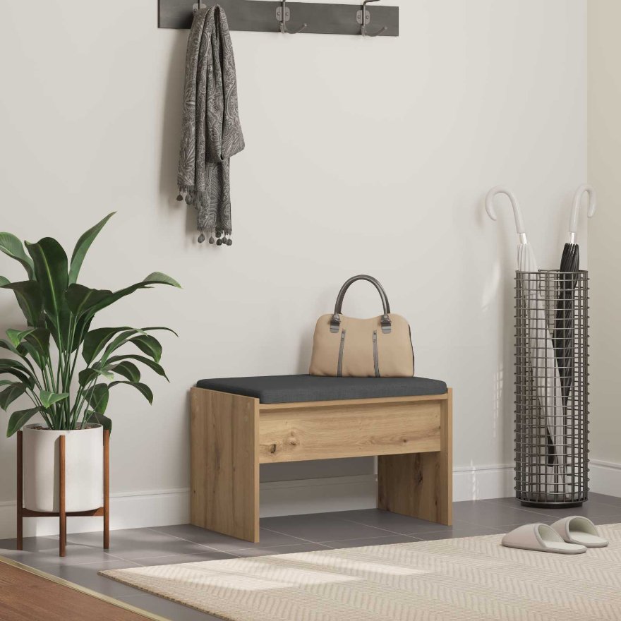 Halli penkki tyynyllä Artisan tammi 63 x 38 x 40 cm