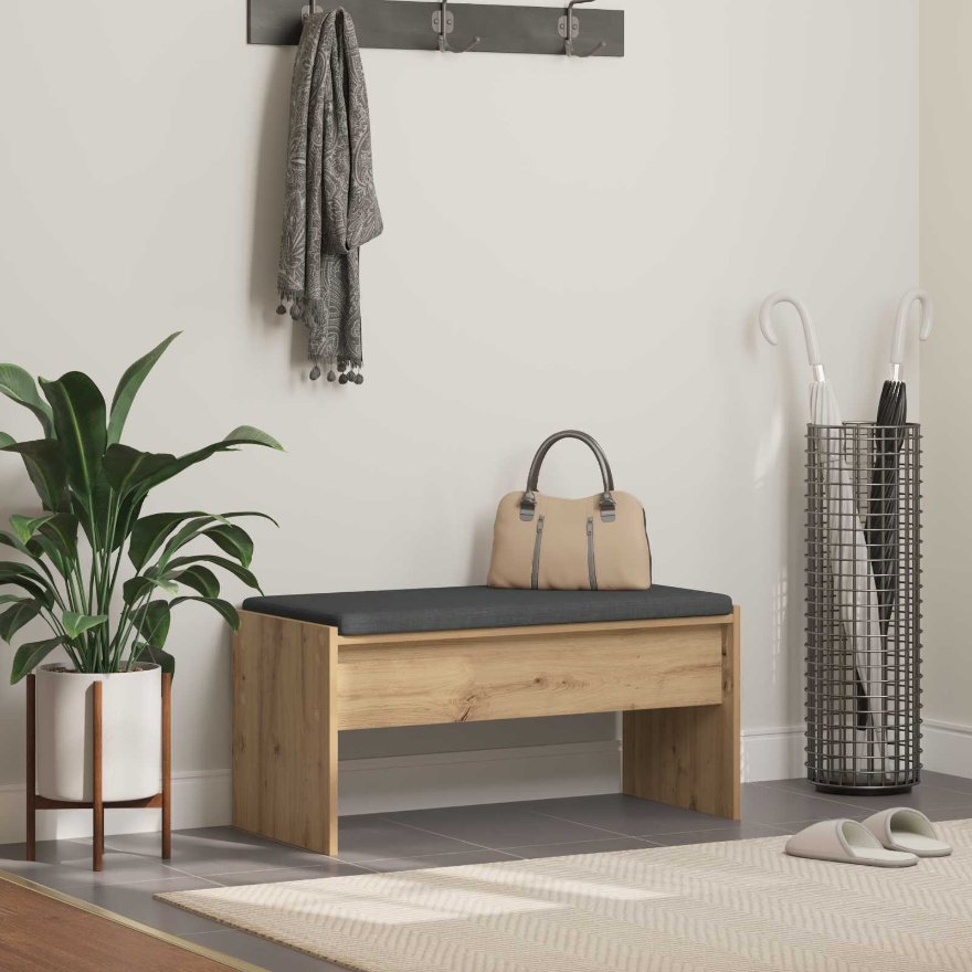 Halli penkki tyynyllä Artisan tammi 83 x 38 x 40 cm