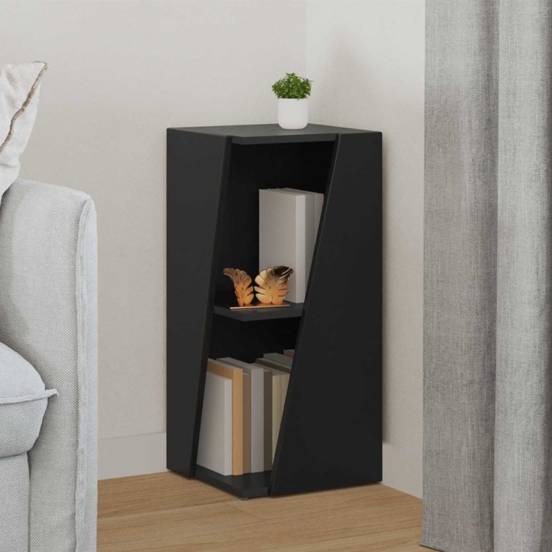 Sivuhylly Musta 33 x 32 x 70,5 cm Tekninen puu