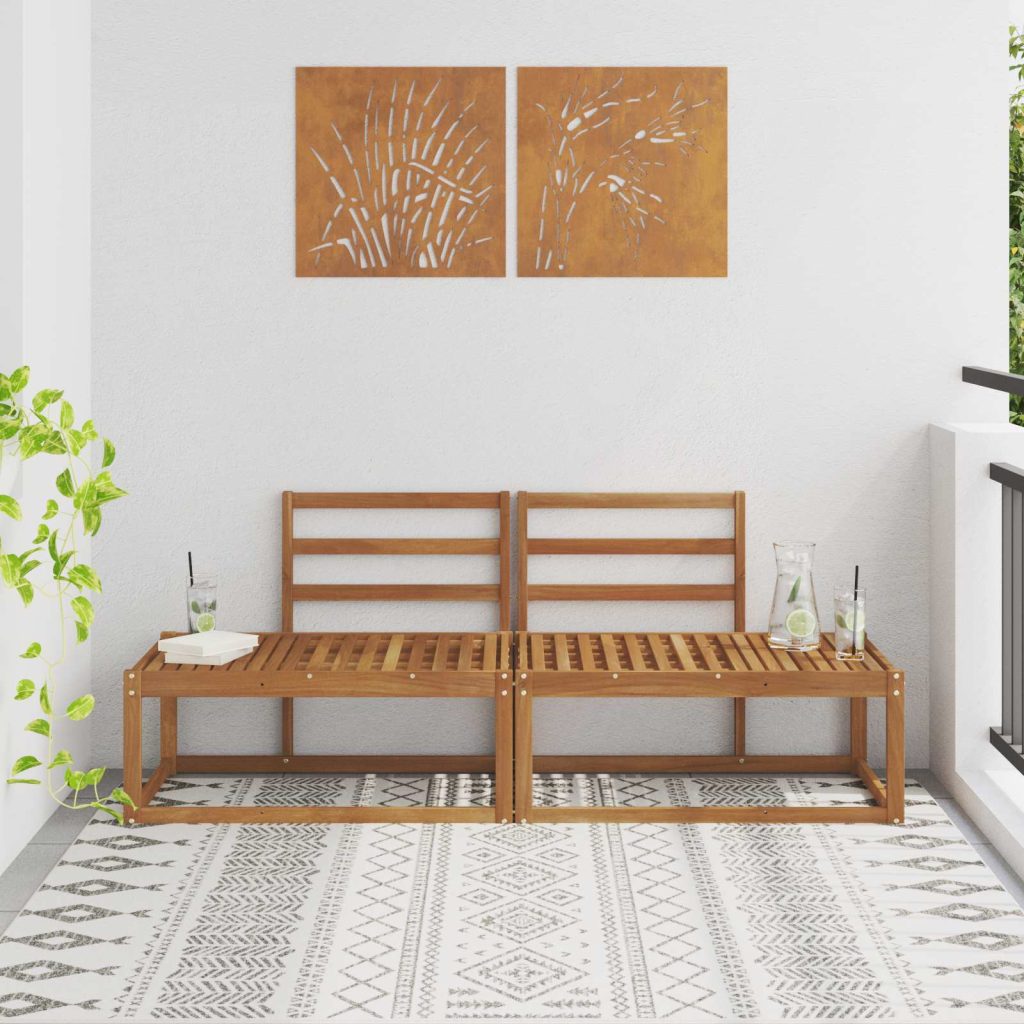 Ulkomoduulisohva 2 Kappale Luonnollinen 182,5 x 63 x 73 cm