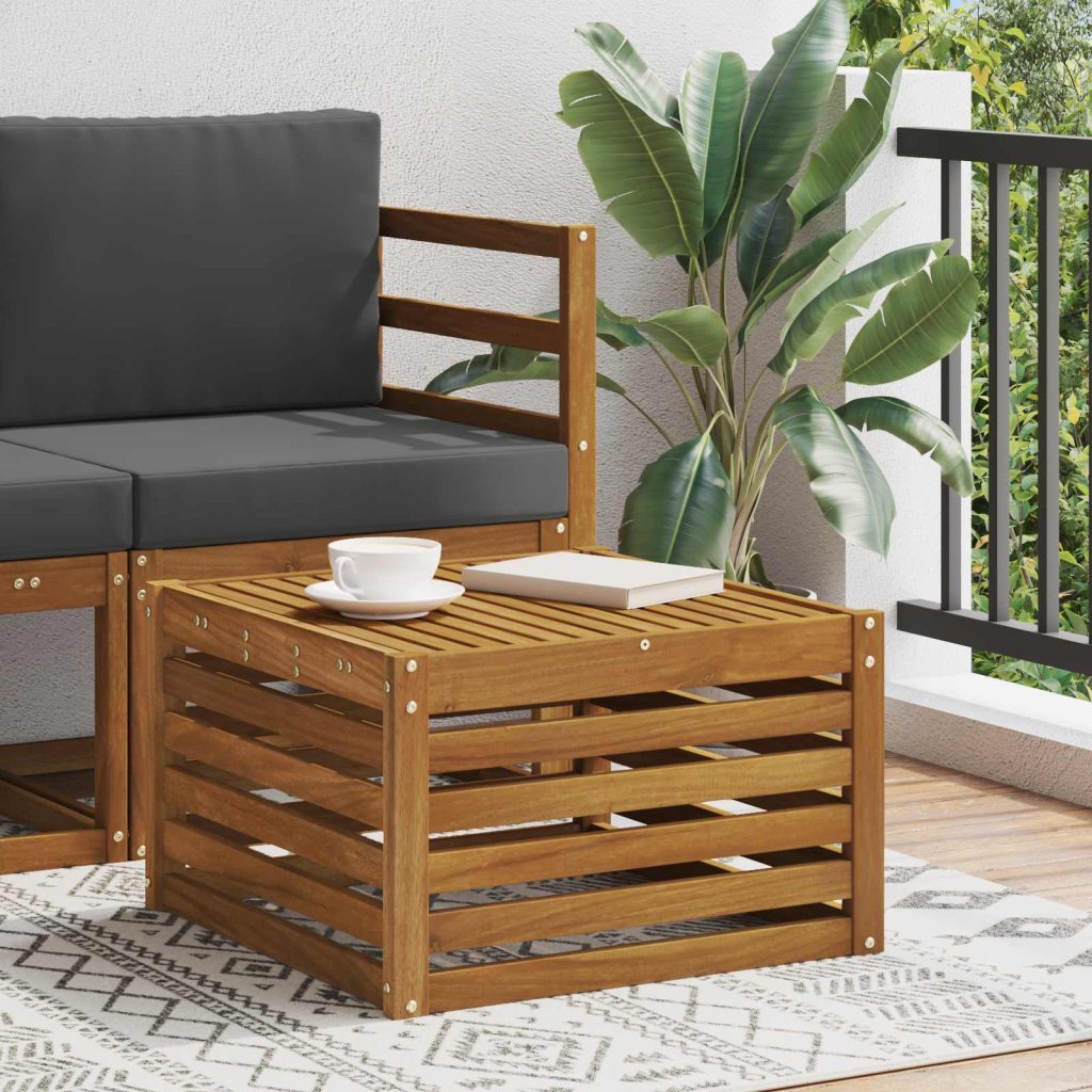 Ulkopöytä Tiheä akasiapuu Luonnollinen 59 x 59 x 37 cm