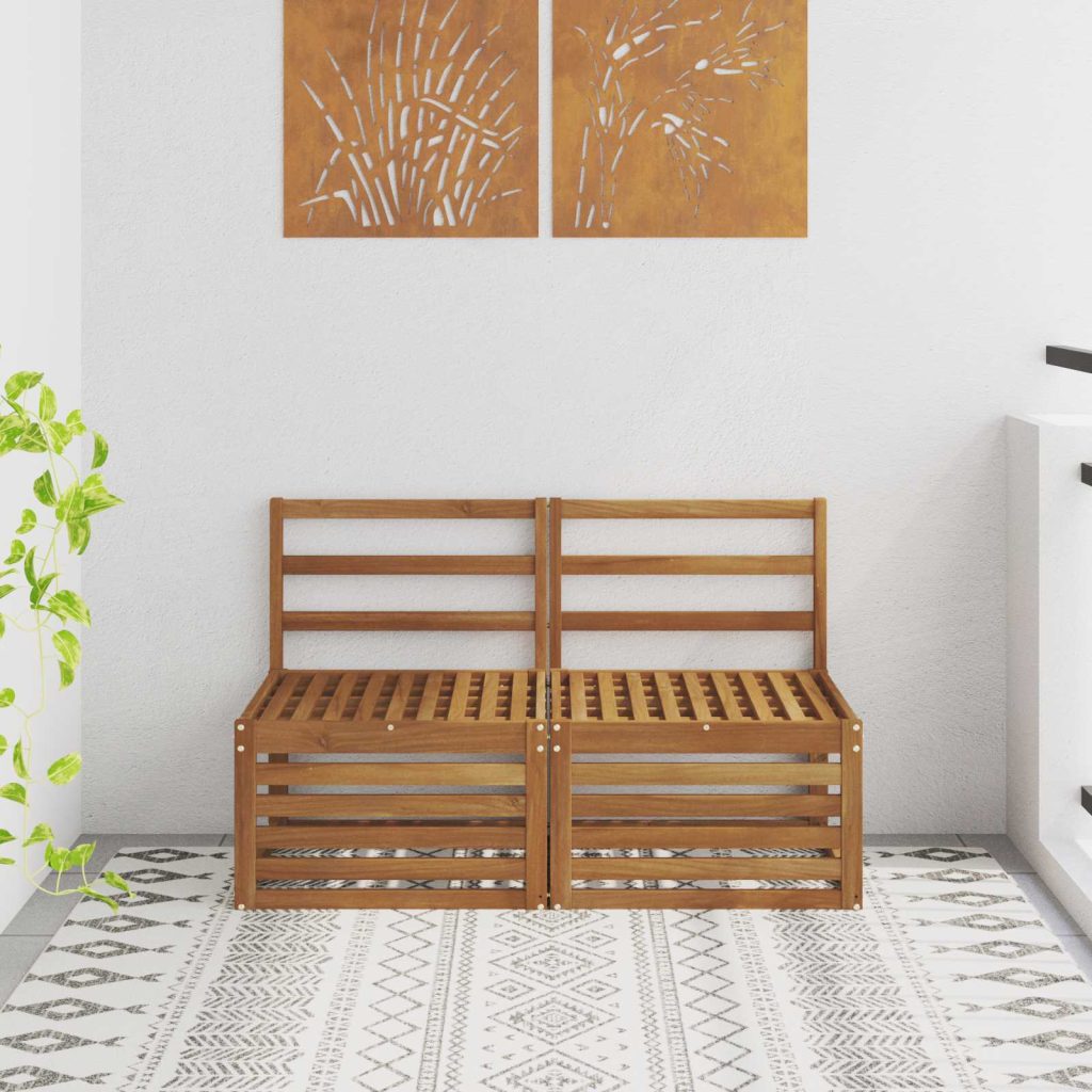 2 Kappale Ulkotilan keskisohva Tiheä akasiapuu Luonnollinen