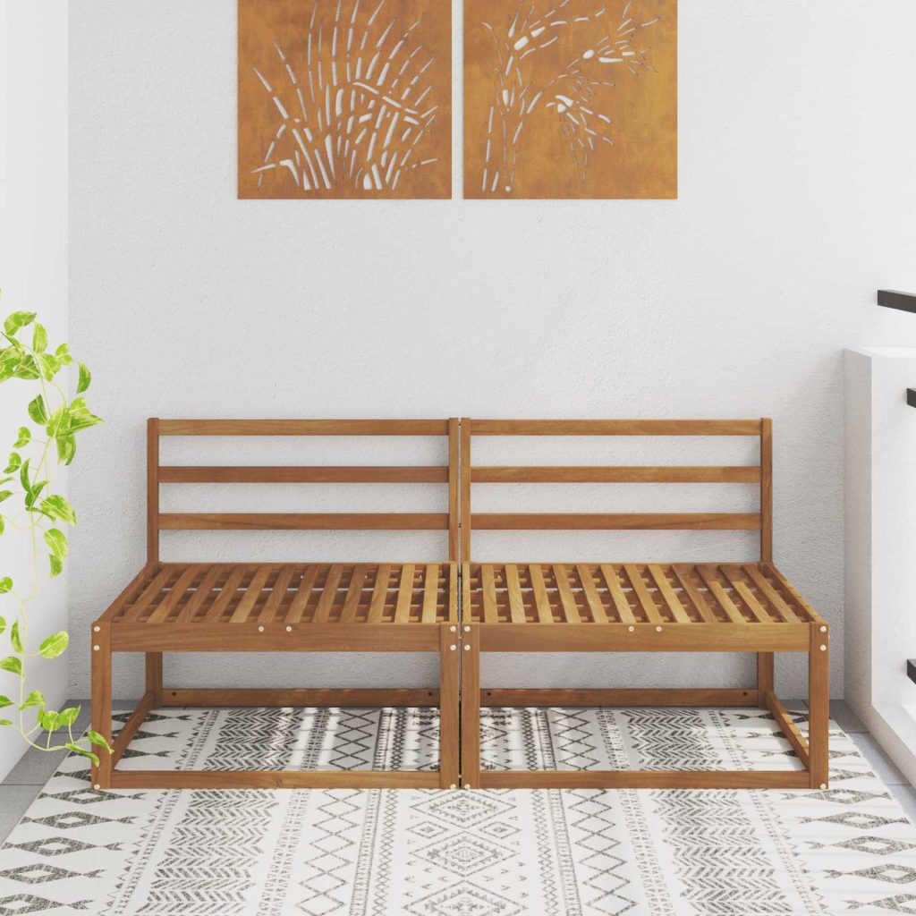 2 Kappale Ulkotilan keskisohva Tiheä akasiapuu Luonnollinen