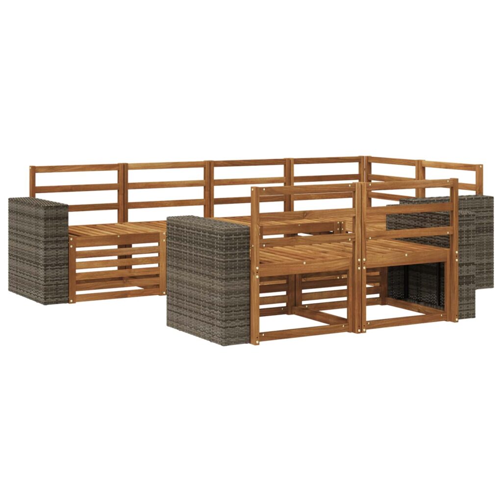 Kulmasohvasetti 7 pcs Luonnollinen