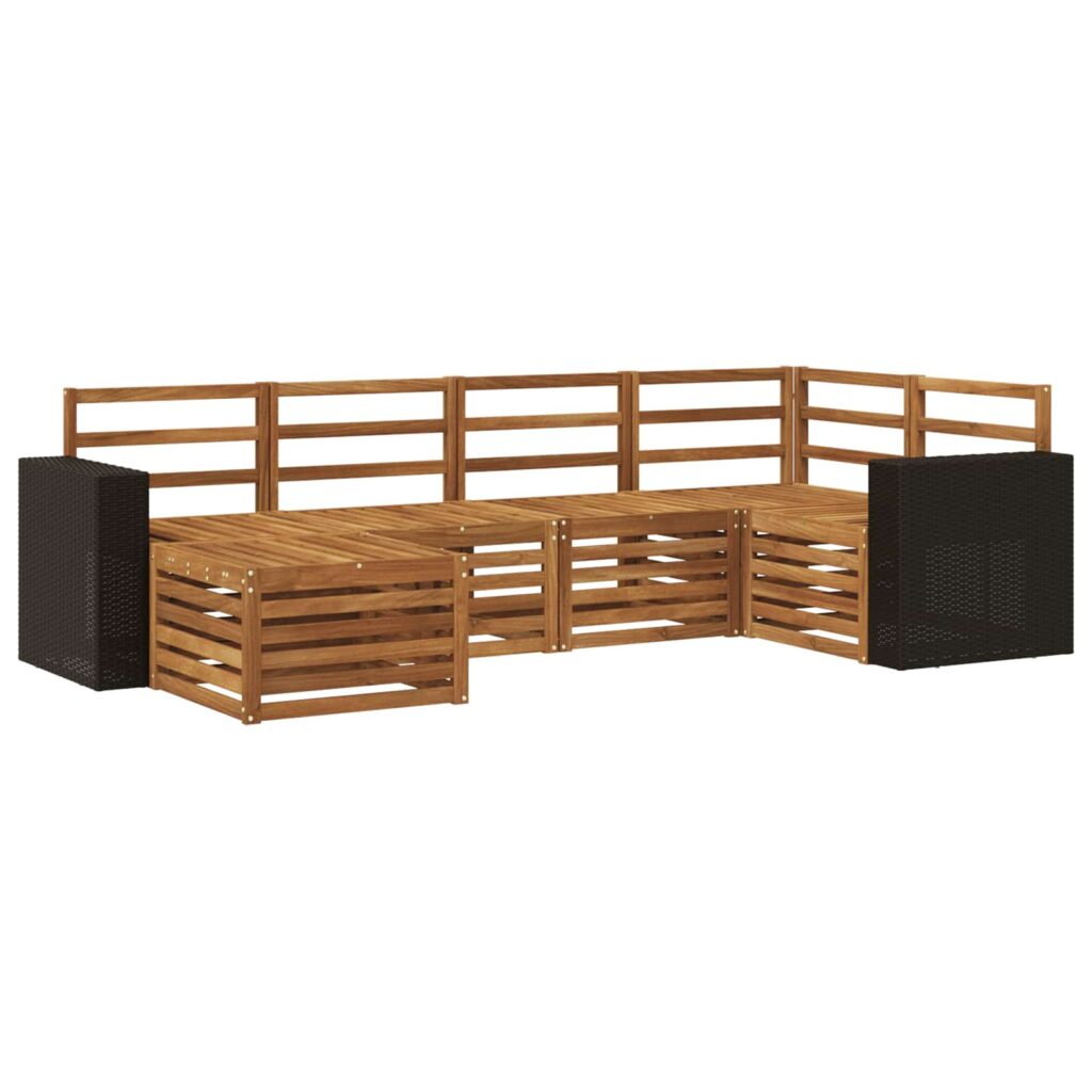 Kulmasohvasetti 6 pcs Luonnollinen